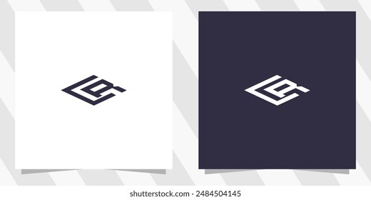 Letter cr rc logo design vector