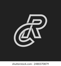 Letter CR or RC  Logo, Monogram Logo letter C with R combination, design logo template, vector illustration