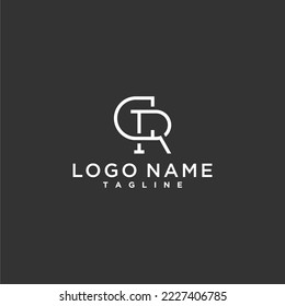 letter cr or rc luxury monogram logo design
