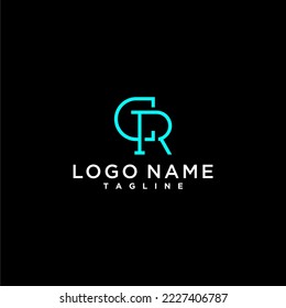 diseño de logotipo de monograma de lujo de letras cr o rc