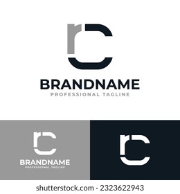 Letter CR or RC Monogram Logo, suitable for any business with CR or RC initials