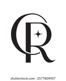 letter CR or RC vector logo design for luxury, fashion, jewelry, boutique, and startup