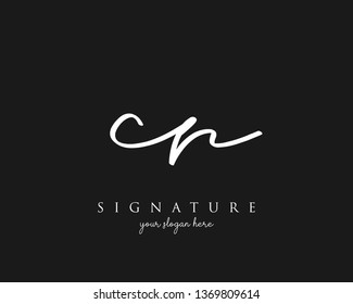 Letter CR Signature Logo - Vector