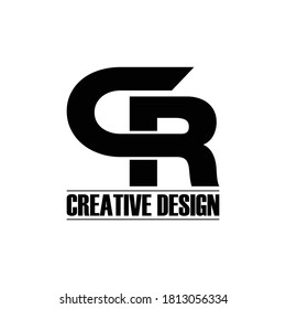 einfache Logo-Design-Vektorgrafik von Letter CR