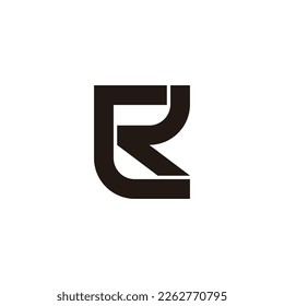 letter cr simple monogram logo vector 