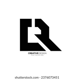 Letter Cr simple typography creative corporate business monogram abstract logo