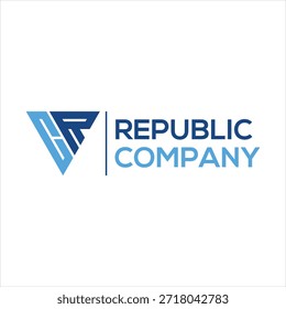 letra CR triángulo logo elemento de diseño Vector Plantilla