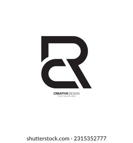 Letter CR with unique shape modern monogram creative logo. CR logo. RC logo