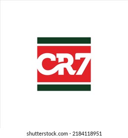 letter cr7 logo vector template