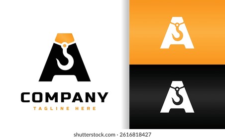 LETTER A WITH CRANE HOOK