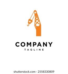 Letter I Crane Logo Icon Vector