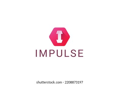 Letra I creativo 3d logotipo tecnológico moderno
