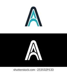 letter A creative agency company logo vector illustration template design