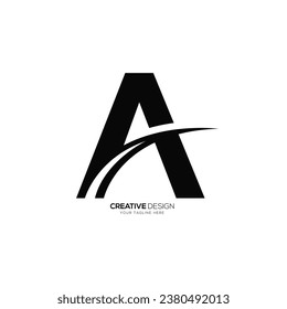 Letra A arte creativo logotipo de monograma de tipografía moderna