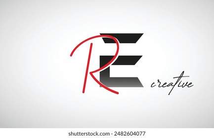 Letter RE Creative Clean Logo Design