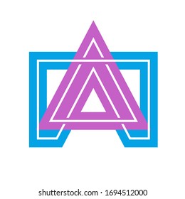 Letter A creative clean logotype element graphic design. Triangle stylish unique modern company brand template. Emblem idea editable illustration.