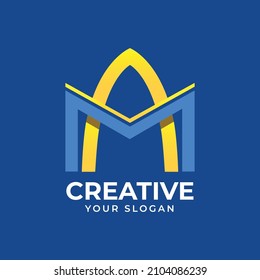 Letter AM creative logo design