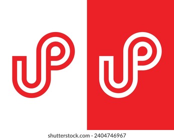 UP letter creative logo design