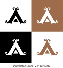 letra un diseño de logotipo creativo 