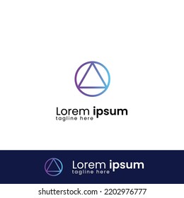 letter a creative logo design template 