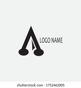letter A creative logo illustration of a black vector design