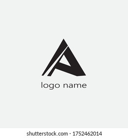 letter A creative logo illustration of a black vector design