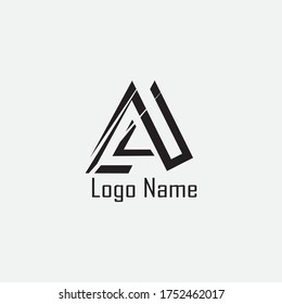 letter A creative logo illustration of a black vector design