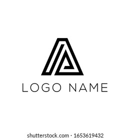 Letter A creative minimal style modern sign logotype perfect for any business company logo