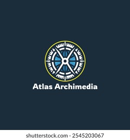 Uma carta criativa moderna bússola logotipo projeto arquivo vetorial.
