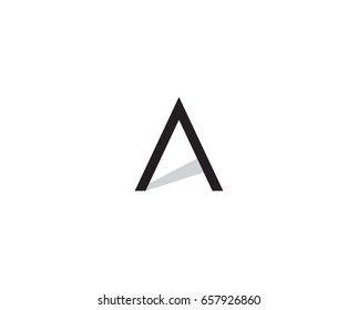 The Letter A Creative Pyramid Vector Logo.