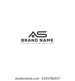 AS letter creative real estate vector logo design . AS creative initials letter logo concept.