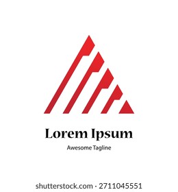 Un icono de diseño de logotipo rojo creativo de la letra