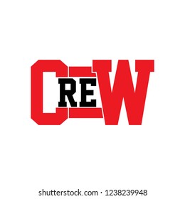 Letter Crew Logo Stock Vector (Royalty Free) 1238239948