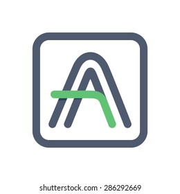 A letter crossing lines logo, vector element for your design
