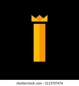 Letter I Crown Logo Design Template Inspiration, Vektorgrafik.