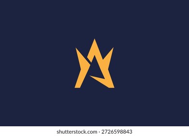 letter a crown logo icon vector design with modern minimalist professional brand logo template 