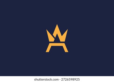 Buchstaben ein Kronenlogo Symbol Vektordesign mit modernen minimalistischen professionellen Markenlogo Vorlage 