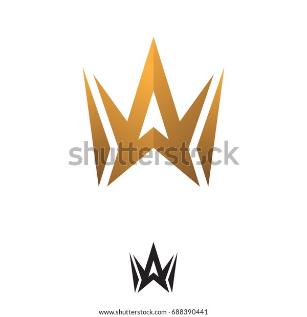 a letter crown logo\
template