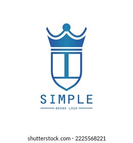 Letter I crown team logo