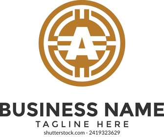 Letter A crypto logo suitable for crypto and digital currency business