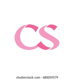 letter cs 3d design logo vector