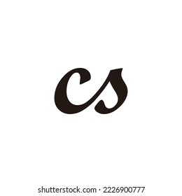 Letter cs connect geometric symbol simple logo vector