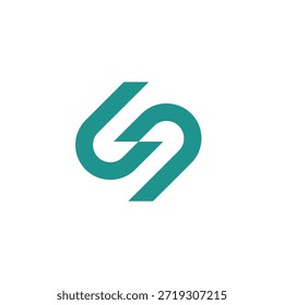 Letra CS Logotipo da Linha de Conexão 