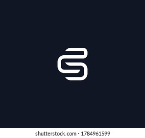plantilla de diseño de logotipo geométrico CS de letra 