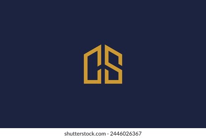 letter cs with house logo icon design vector design template inspiration