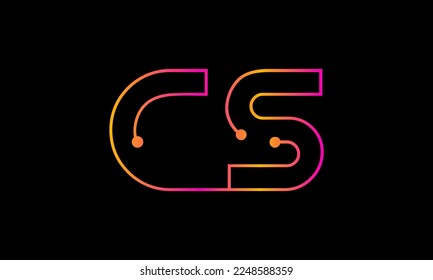 Letter CS logo design. CS logo monogram design vector