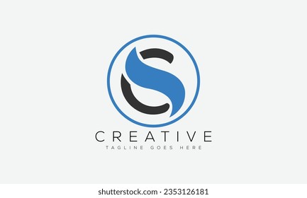 Letter CS logo design template vector illustration.