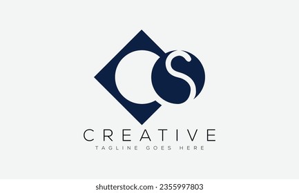 Letter CS logo design template vector illustration.