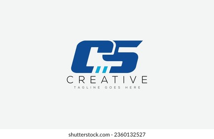 Letter CS logo design template vector illustration.