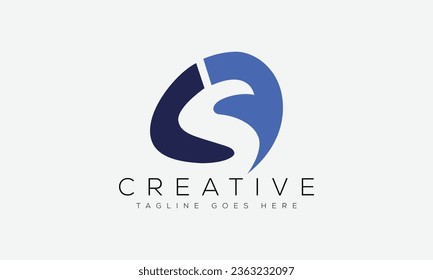 Letter CS logo design template vector illustration.
